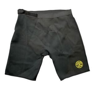 Golds Gym Shorts Mens L/XL Black Neoprene Adjustable Waist Gym Workout Train